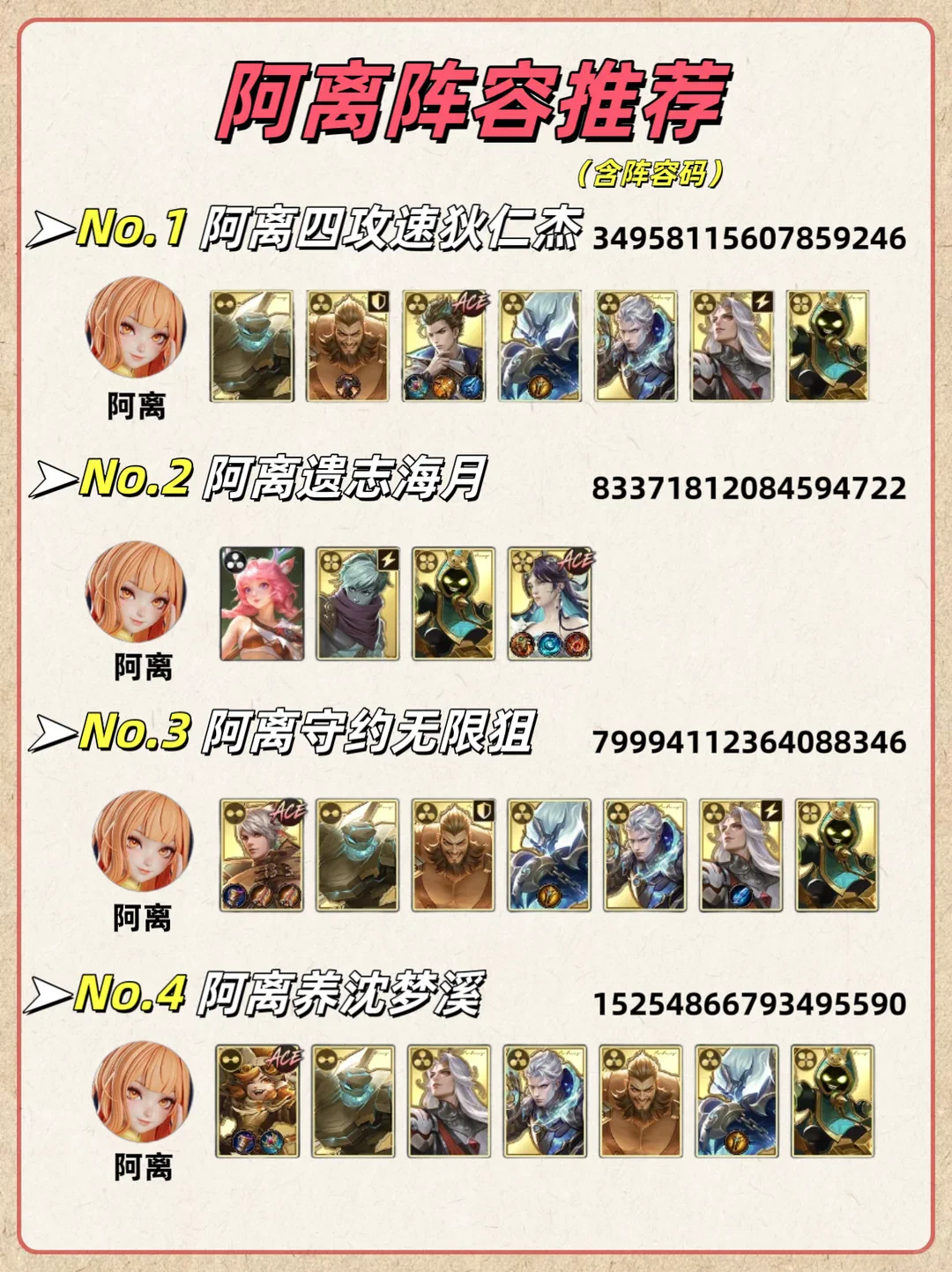 公孙离四攻速狄仁杰一图流：作者原图 1/2