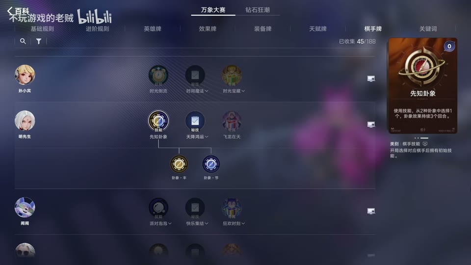 Ming’s hexagram and skill reference
